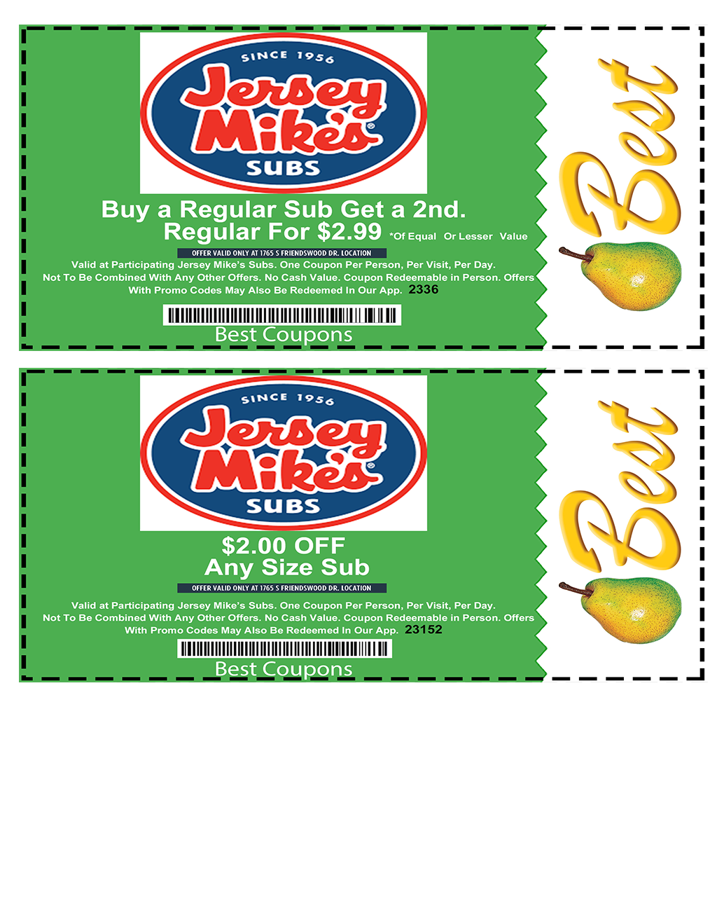 Jersey Mike’s Subs Friendswood Best Coupons Magazine